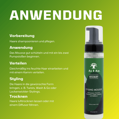 As I Am Rosemary Styling Mousse - Meerapa Deutschland
