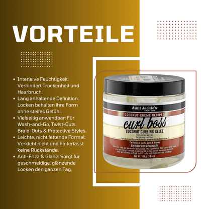 Aunt Jackie's Curl Boss Coconut Curling Gelée - Meerapa Deutschland