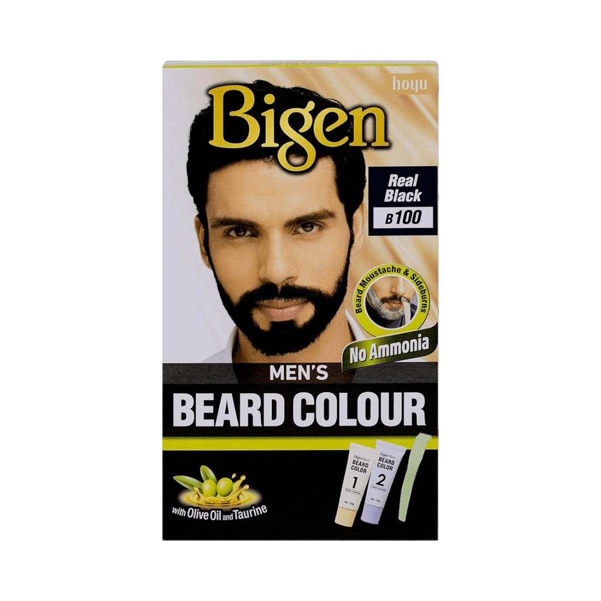 Bigen Men's Beard Colour B100 - Real Black - Meerapa Deutschland
