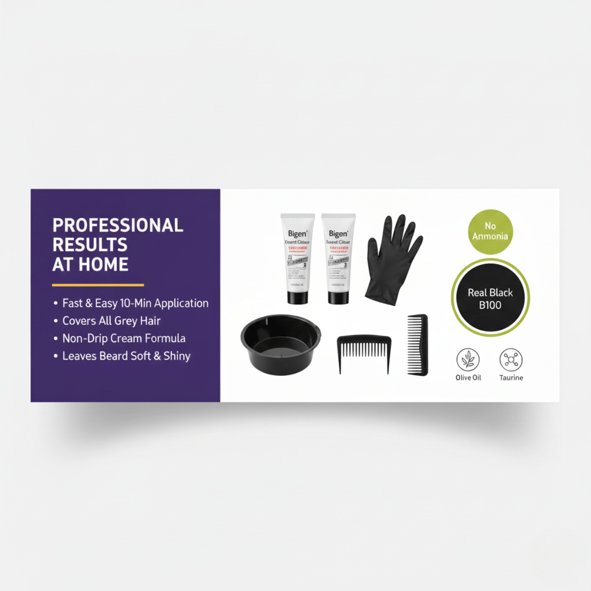 Bigen Men's Beard Colour B100 - Real Black - Meerapa Deutschland