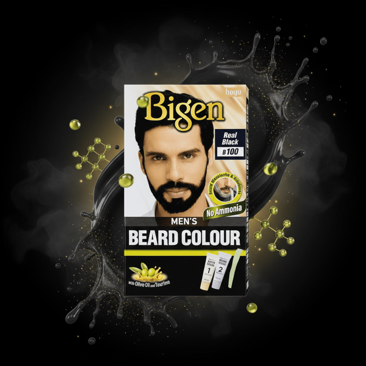 Bigen Men's Beard Colour B100 - Real Black - Meerapa Deutschland