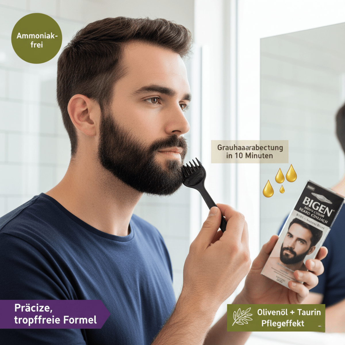 Bigen Men's Beard Colour B101 – Natural Black - Meerapa Deutschland