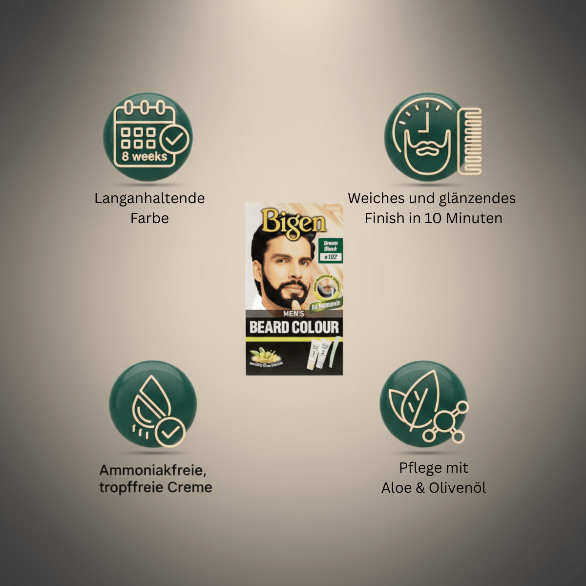 Bigen Men's Beard Colour B102 - Brown Black - Meerapa Deutschland