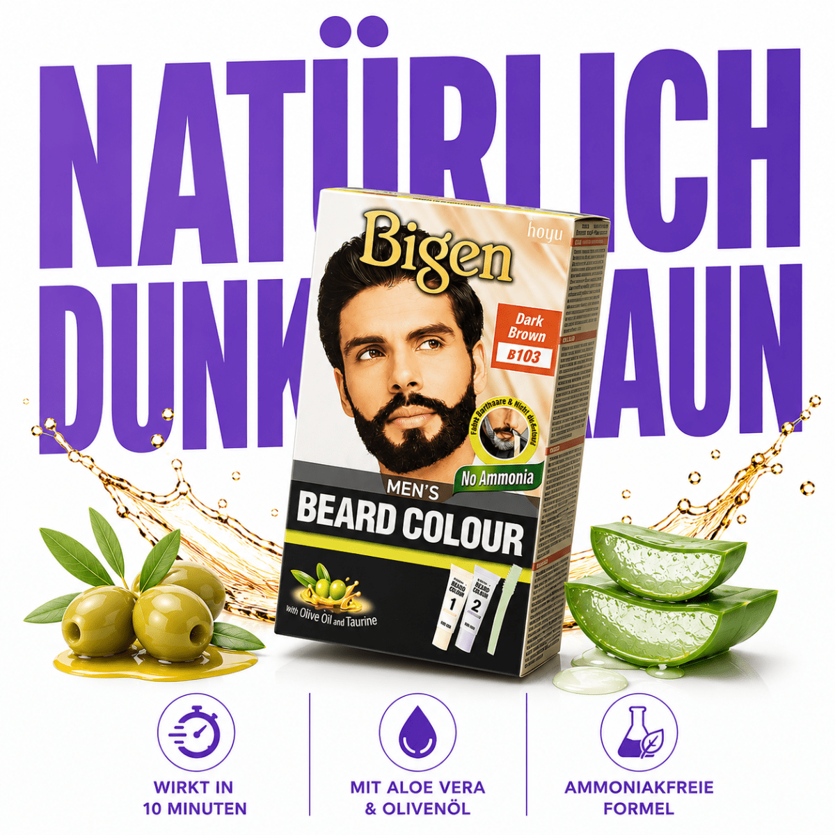 Bigen Men's Beard Colour B103 - Dark Brown - Meerapa Deutschland