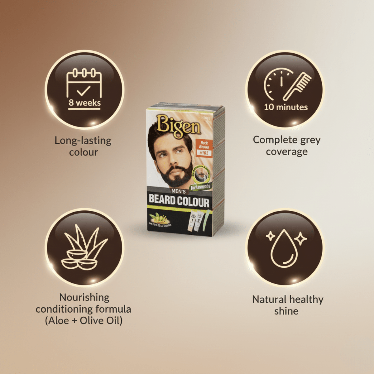 Bigen Men's Beard Colour B103 - Dark Brown - Meerapa Deutschland