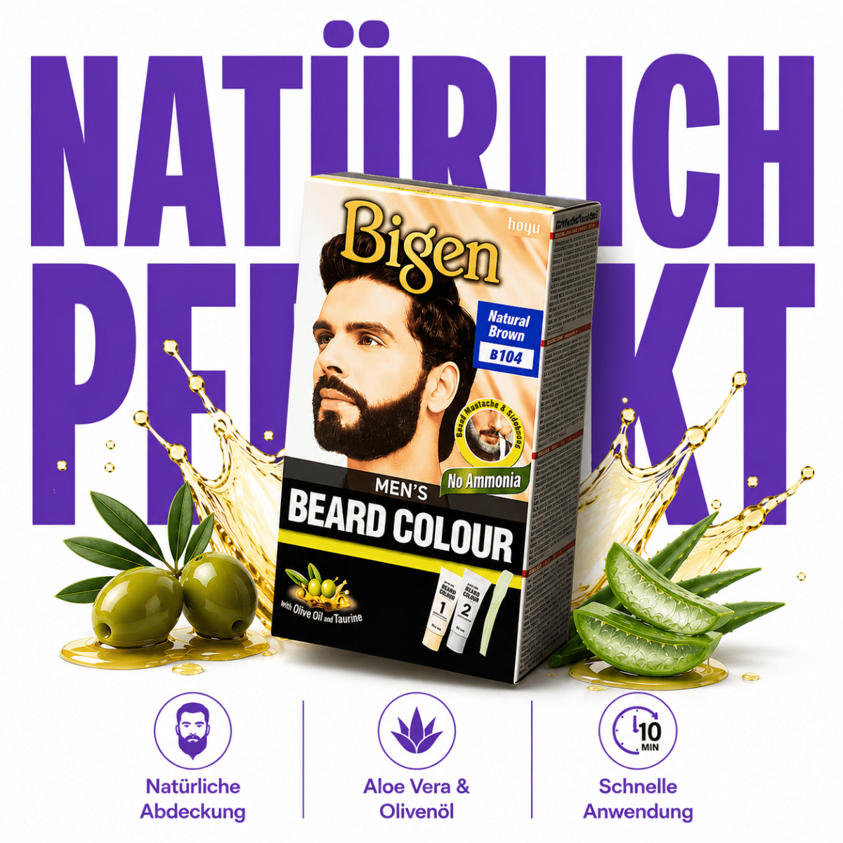 Bigen Men's Beard Colour B104 - Natural Brown - Meerapa Deutschland