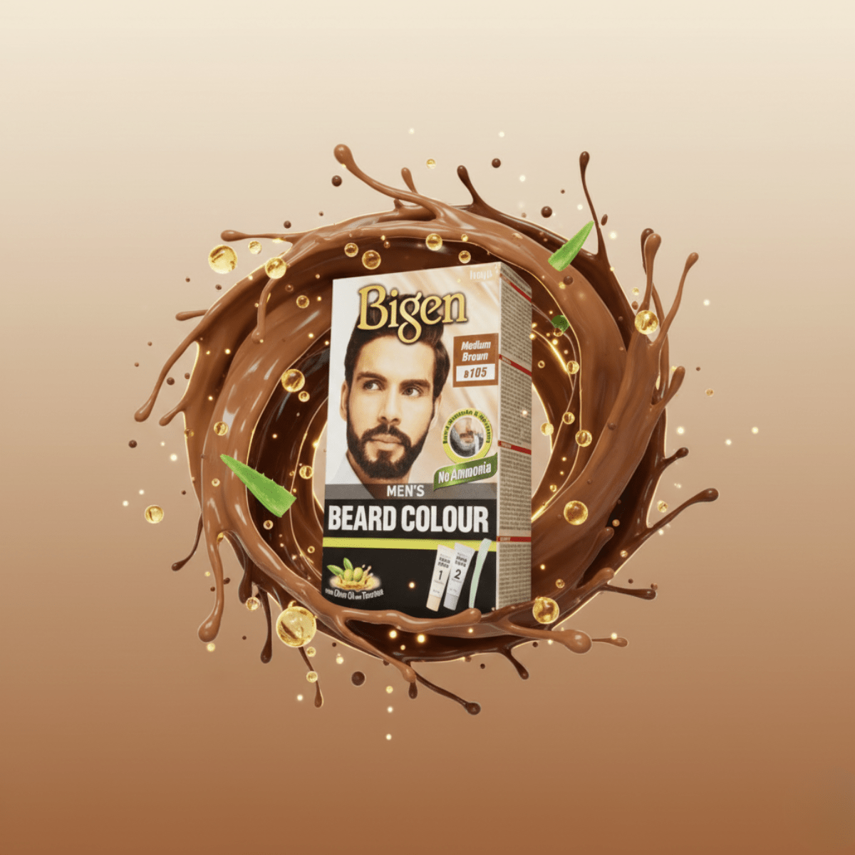 Bigen Men's Beard Colour B105 - Medium Brown - Meerapa Deutschland