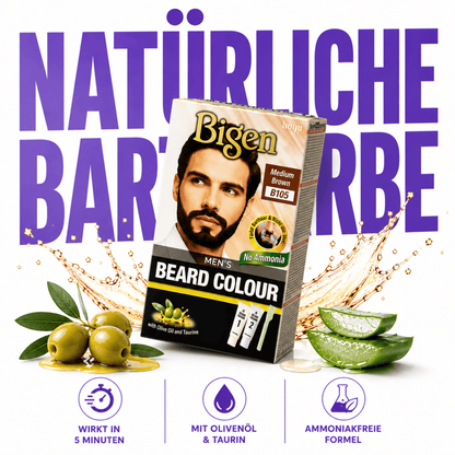 Bigen Men's Beard Colour B105 - Medium Brown - Meerapa Deutschland