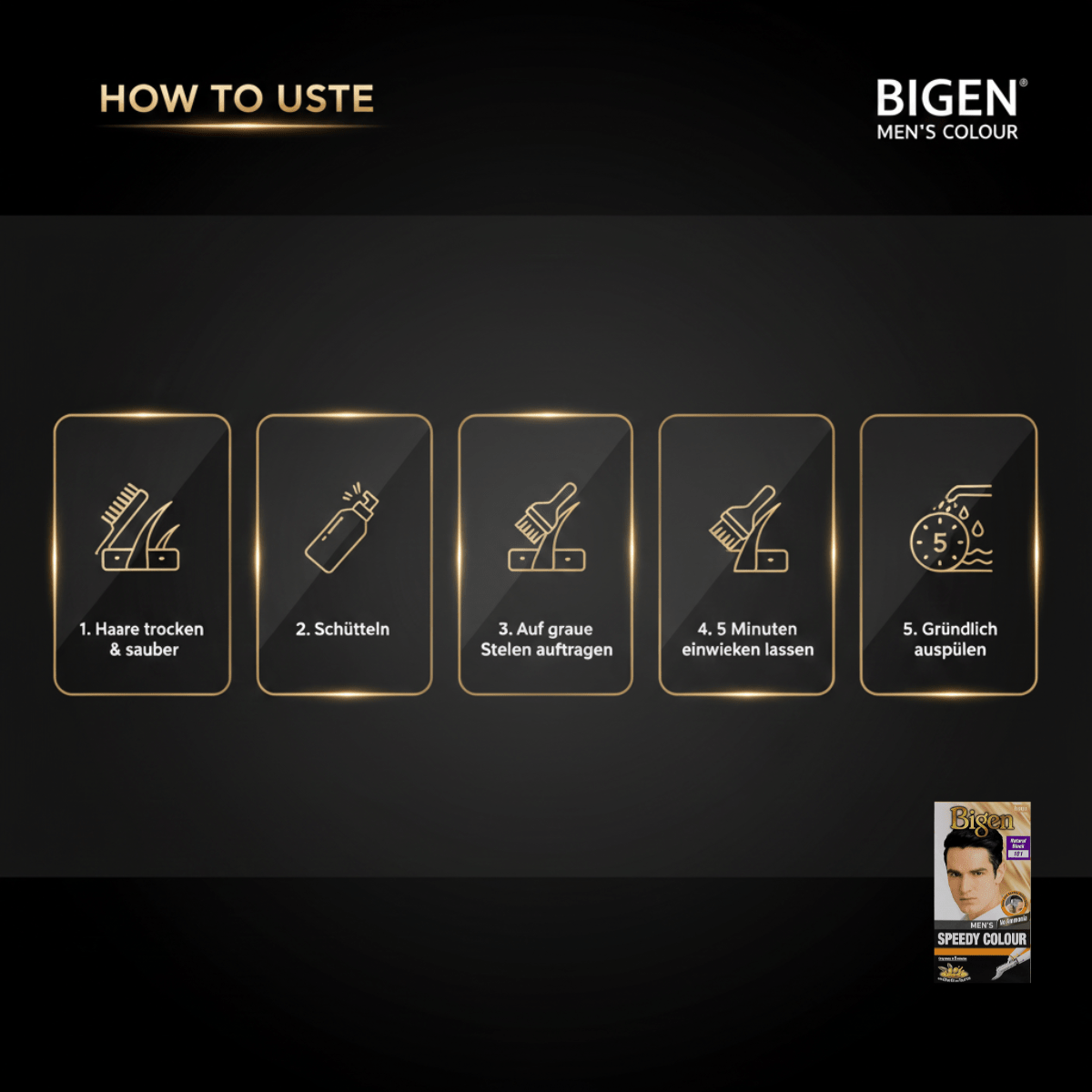 Bigen Men's Speedy Colour 101 – Natural Black - Meerapa Deutschland