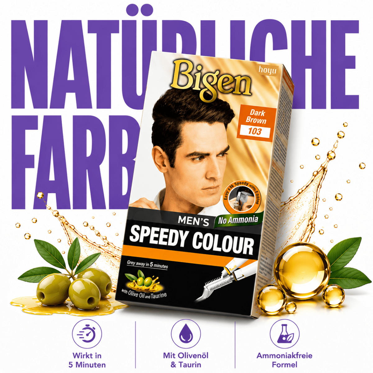 Bigen Men's Speedy Colour 103 – Dark Brown - Meerapa Deutschland