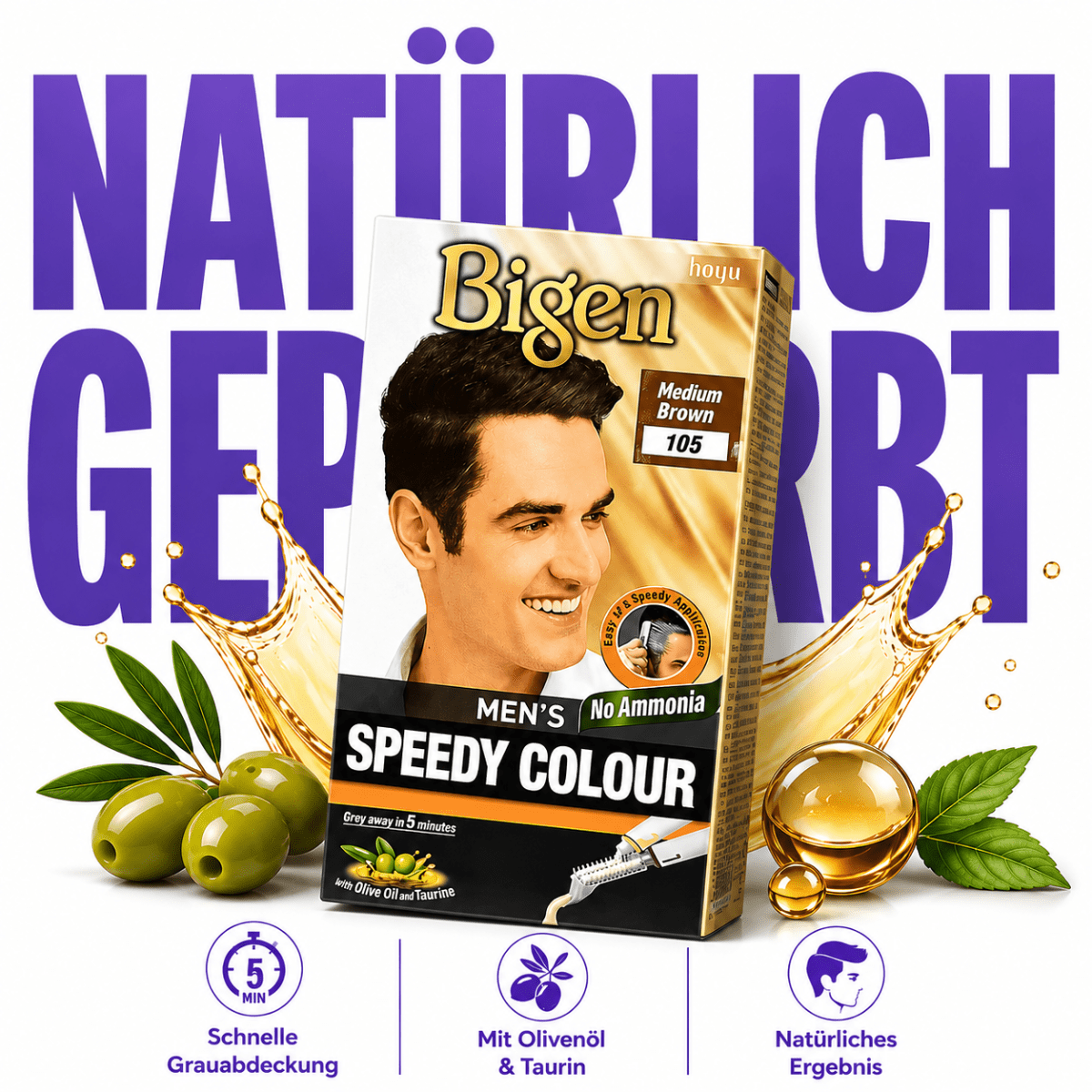 Bigen Men's Speedy Colour 105 – Medium Brown - Meerapa Deutschland