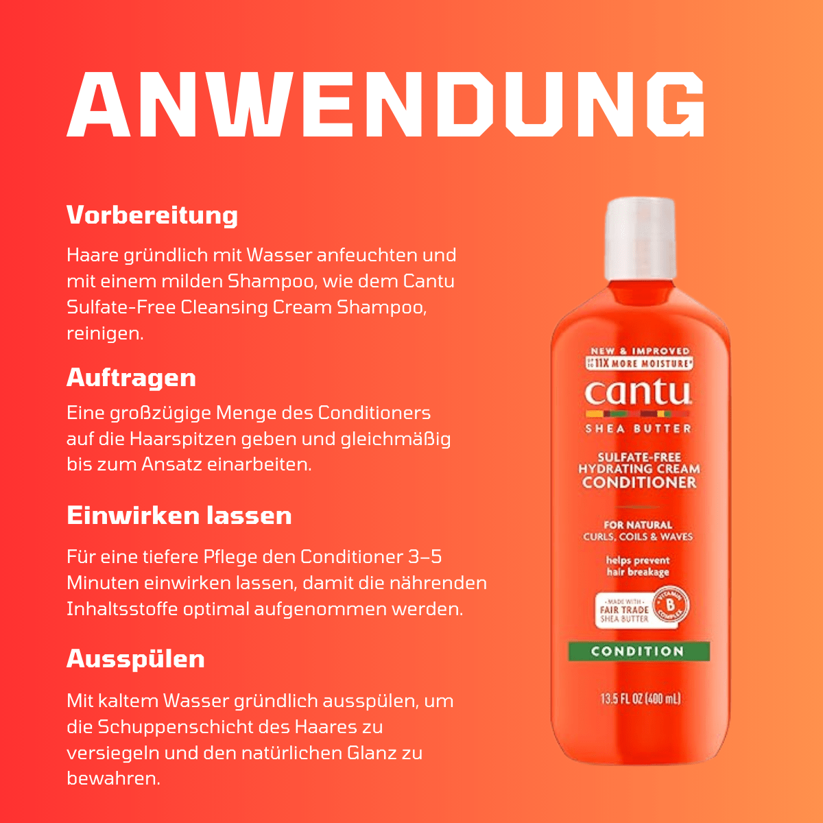 Cantu Shea Butter Sulfate - Free Hydrating Cream Conditioner - Meerapa Deutschland