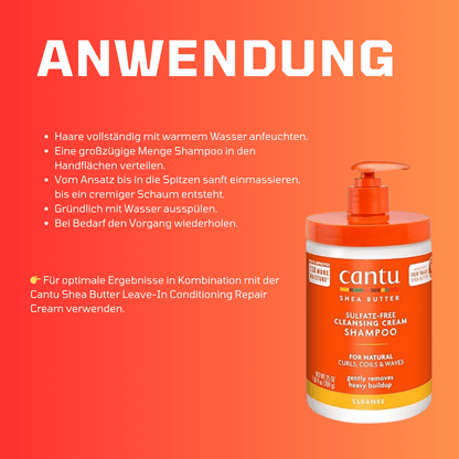 Cantu Shea Butter Sulfate - Free Hydrating Cream Shampoo - Meerapa Deutschland