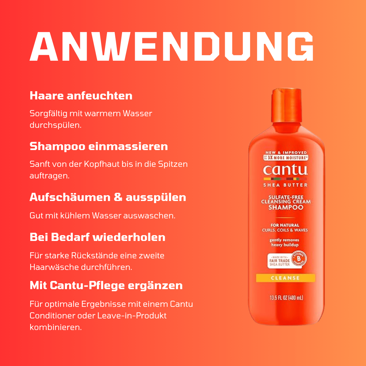 Cantu Shea Butter Sulphate - Free Cleansing Cream Shampoo - Meerapa Deutschland