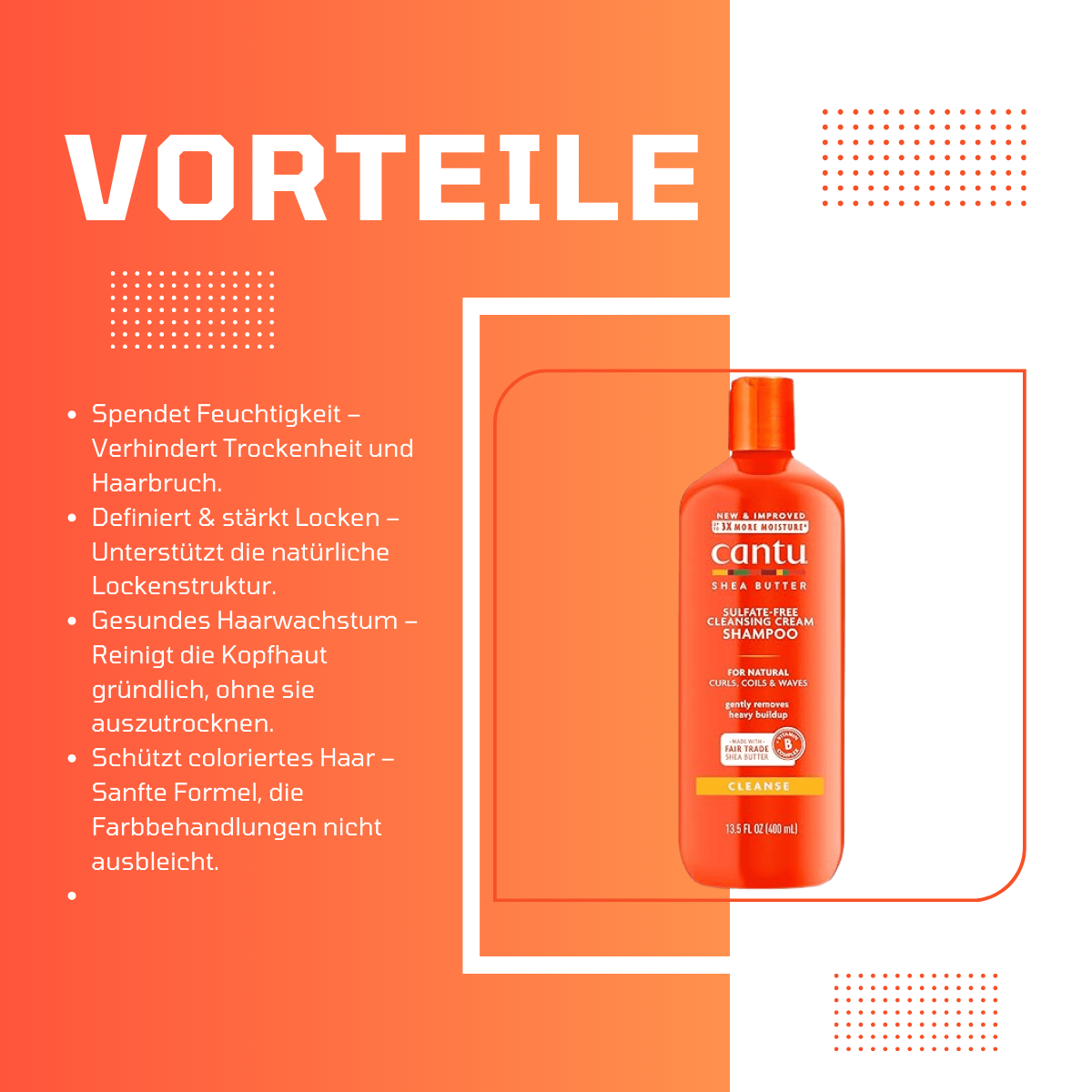 Cantu Shea Butter Sulphate - Free Cleansing Cream Shampoo - Meerapa Deutschland