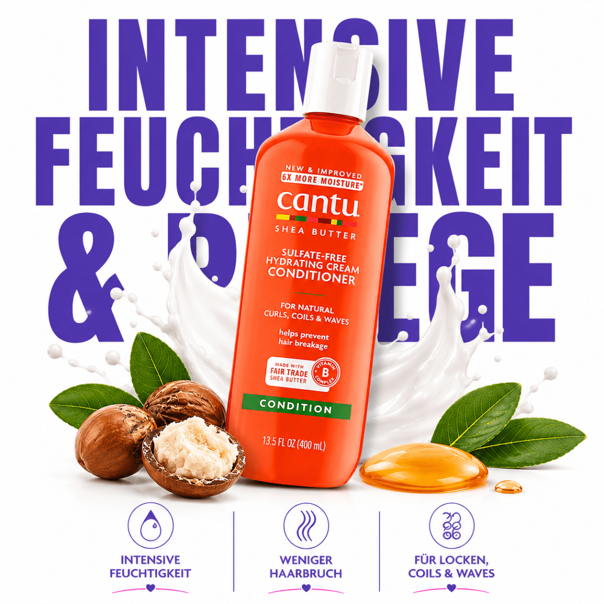 Cantu Sheabutter Sulfatefrei Conditioner - 400ml - Meerapa Deutschland