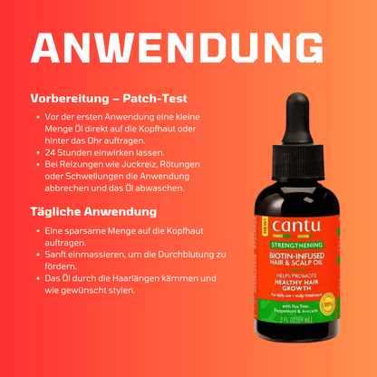Cantu Strengthening Biotin - Infused Hair & Scalp Oil - Meerapa Deutschland