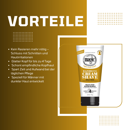Magic Razorless Cream Shave - Bald Head - Meerapa Deutschland