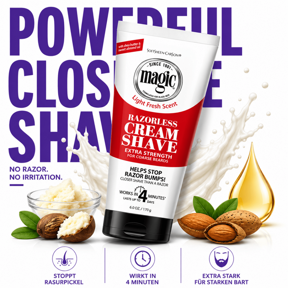 Magic Razorless Cream Shave Extra Strength - Meerapa Deutschland