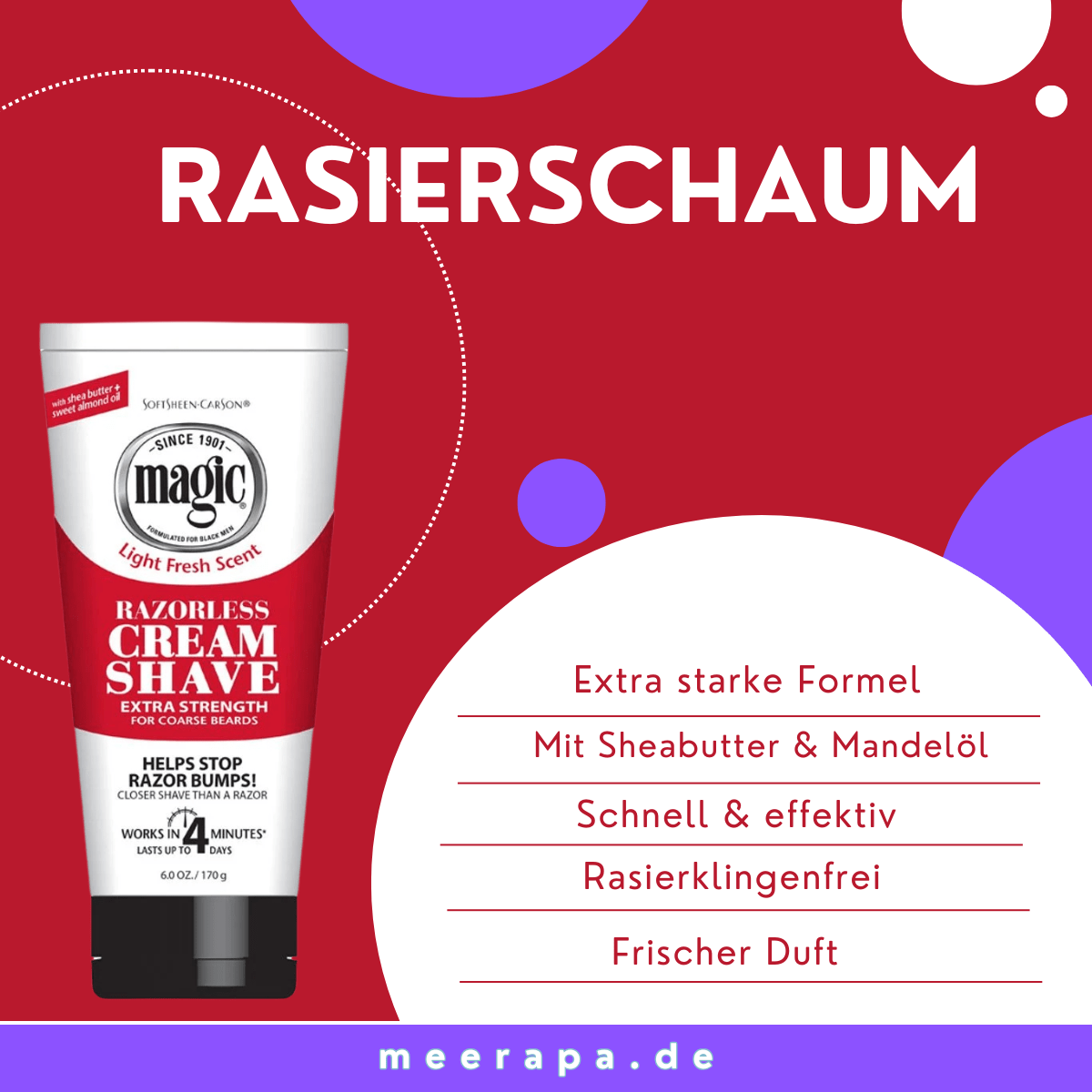 Magic Razorless Cream Shave Extra Strength - Meerapa Deutschland