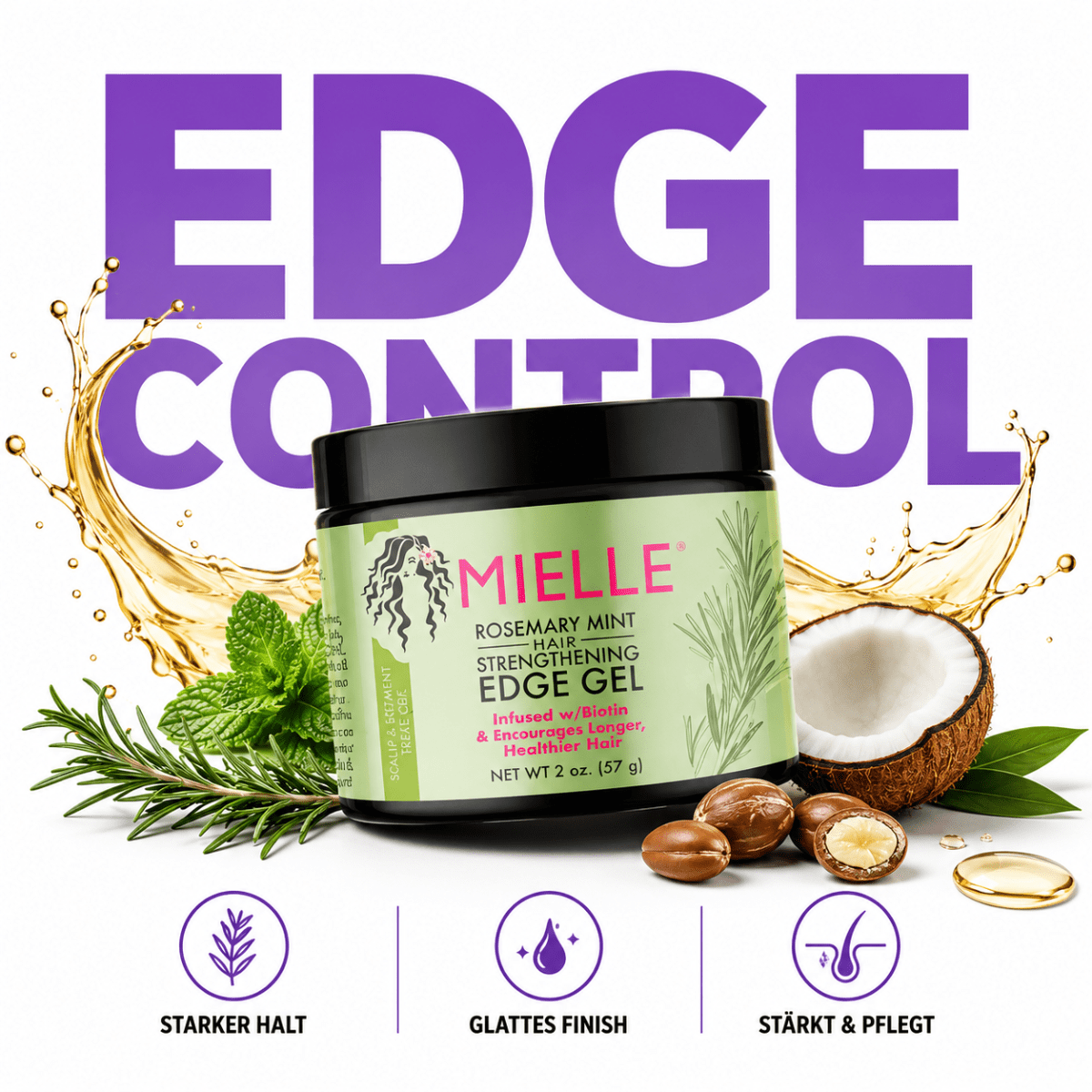 Mielle Rosemary Mint Hair Strengthening Edge Gel - Meerapa Deutschland