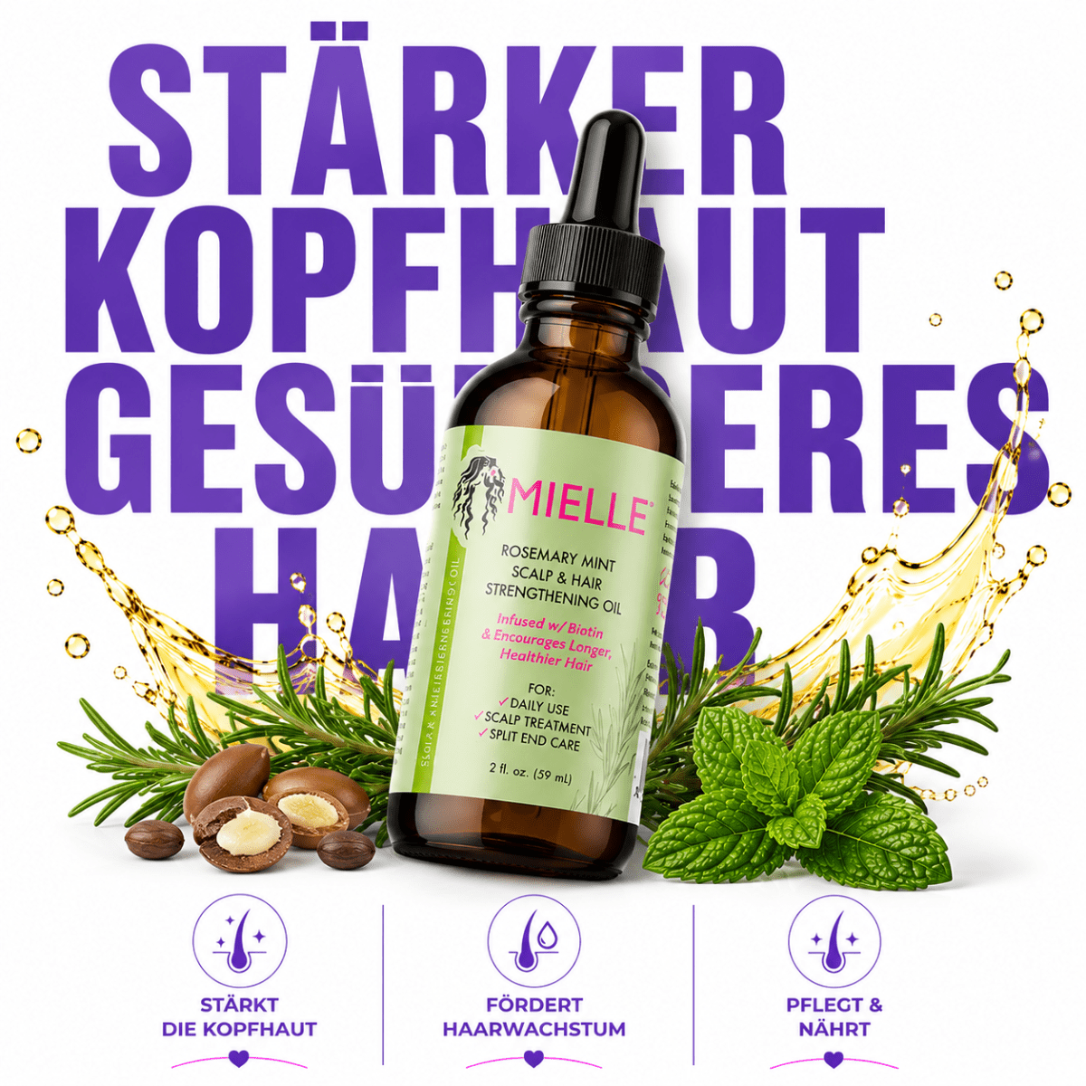 Mielle Rosemary Mint Oil Scalp & Hair Strengthening Oil - Meerapa Deutschland