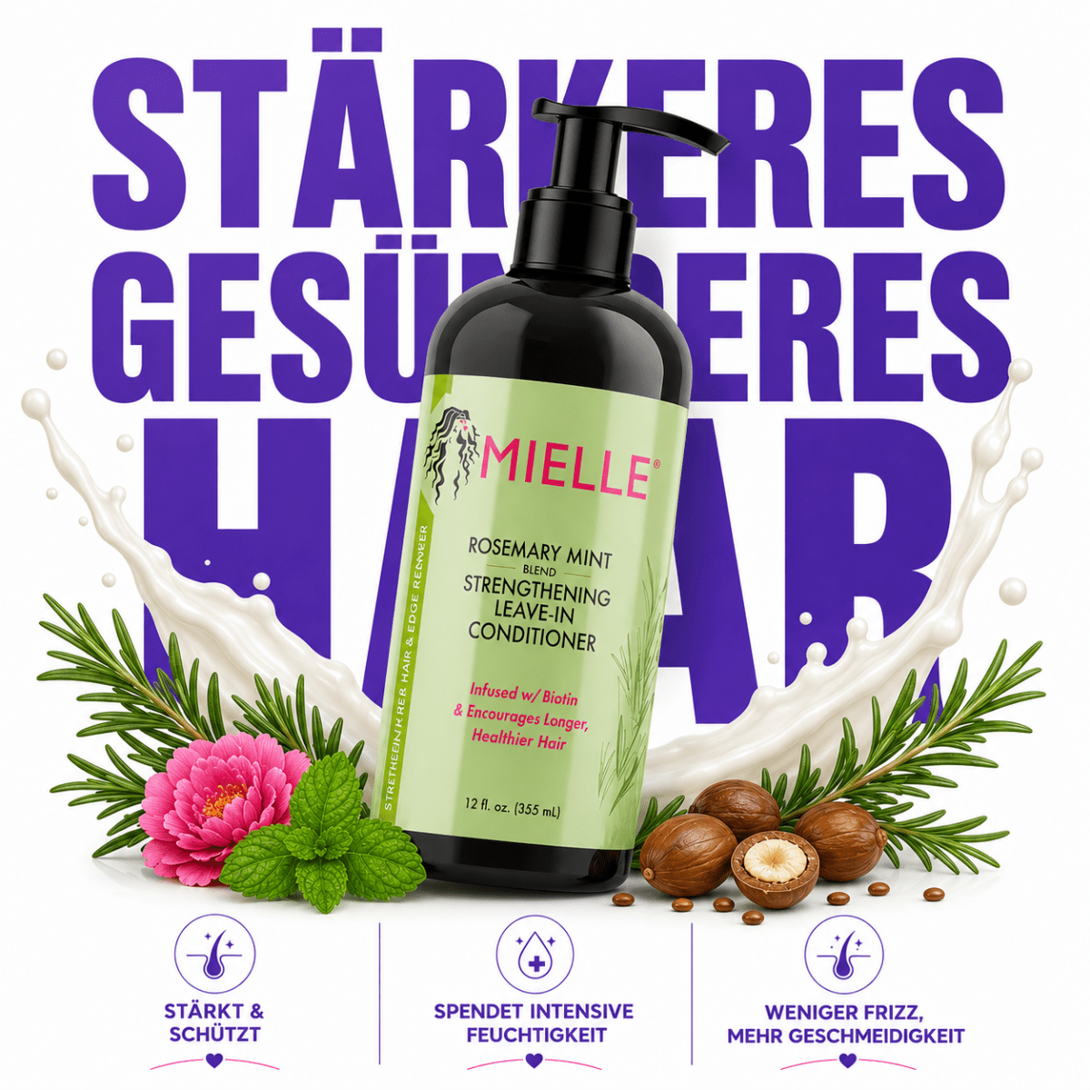 Mielle Rosemary Mint Strenghtening Leave-in Conditioner - Meerapa Deutschland