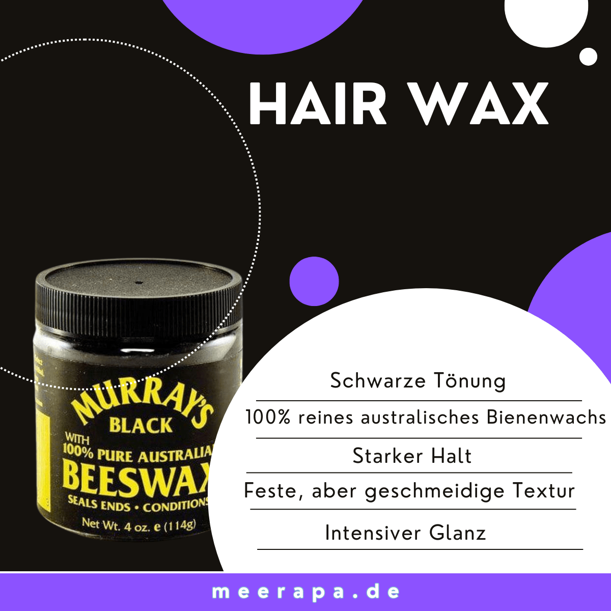 Murray's 100% Pure Australian Black Beeswax - Meerapa Deutschland