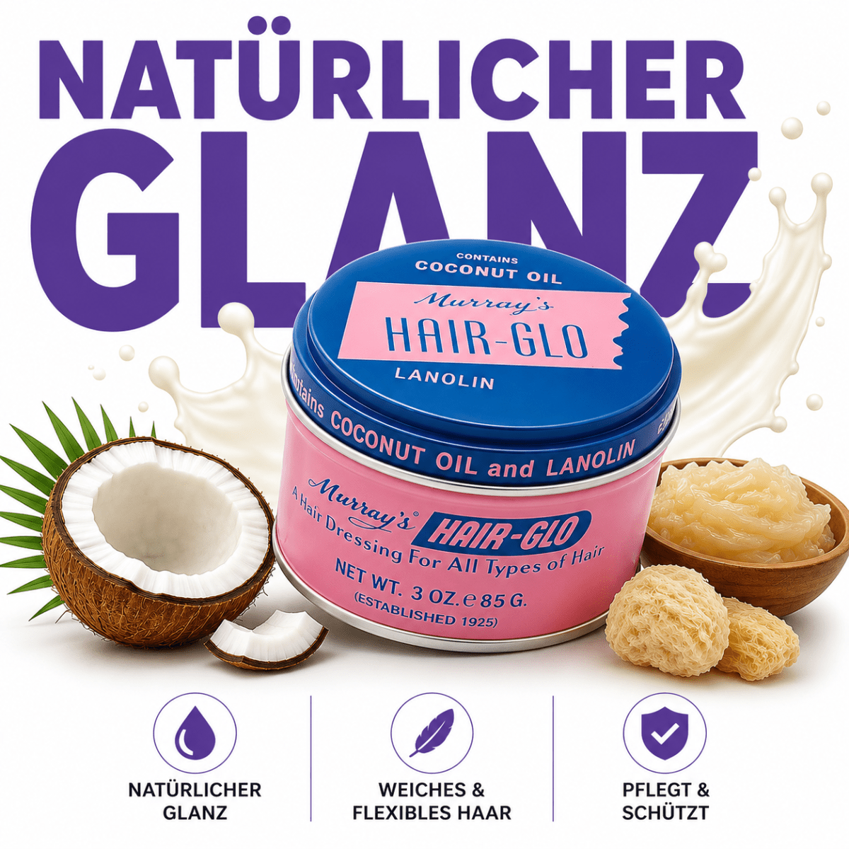 Murray’s Coconut Oil & Lanolin Hair Glo - Meerapa Deutschland