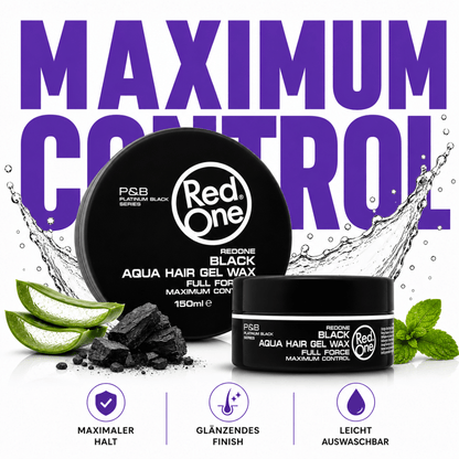 RedOne Aqua Hair Gel Wax Maximum Control - Black - Meerapa Deutschland
