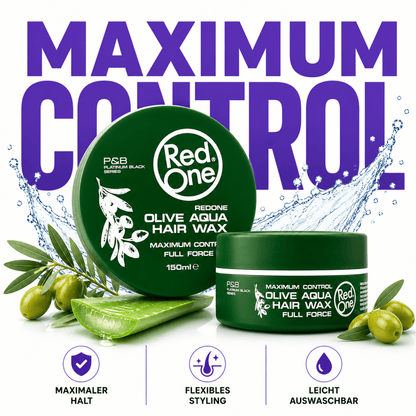 RedOne Aqua Hair Gel Wax Maximum Control - Olive - Meerapa Deutschland
