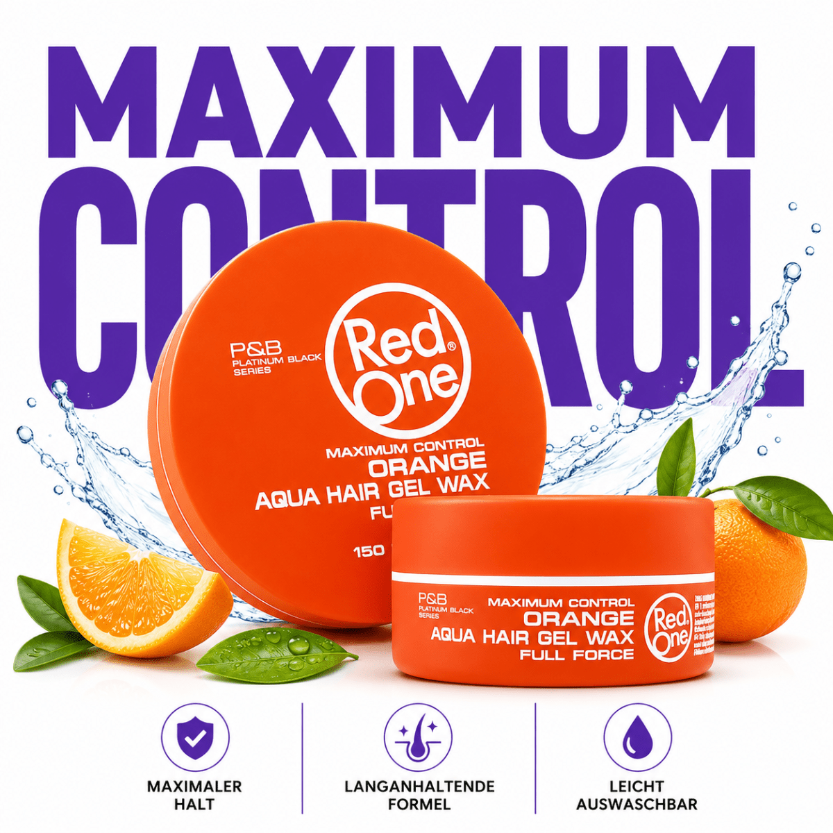 RedOne Aqua Hair Gel Wax Maximum Control - Orange - Meerapa Deutschland