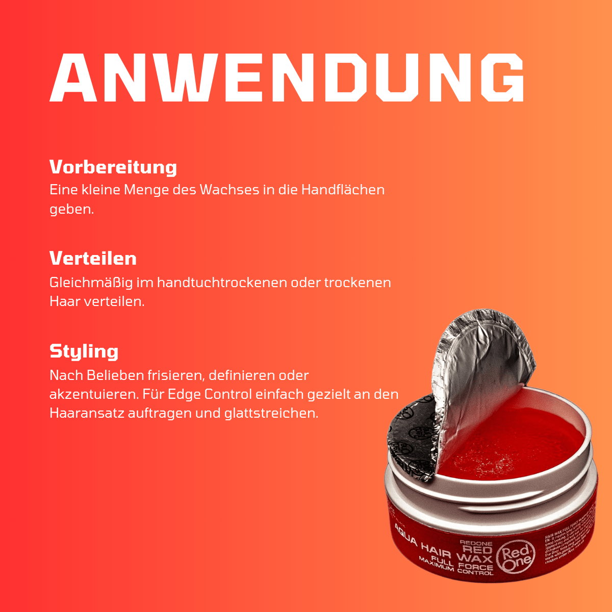 RedOne Aqua Hair Gel Wax Maximum Control - Red - Meerapa Deutschland