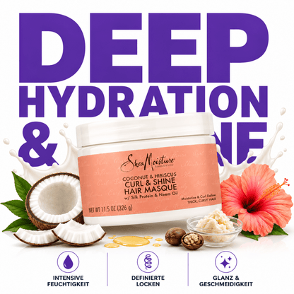 SheaMoisture Coconut & Hibiscus Curl & Shine Hair Masque - Meerapa Deutschland