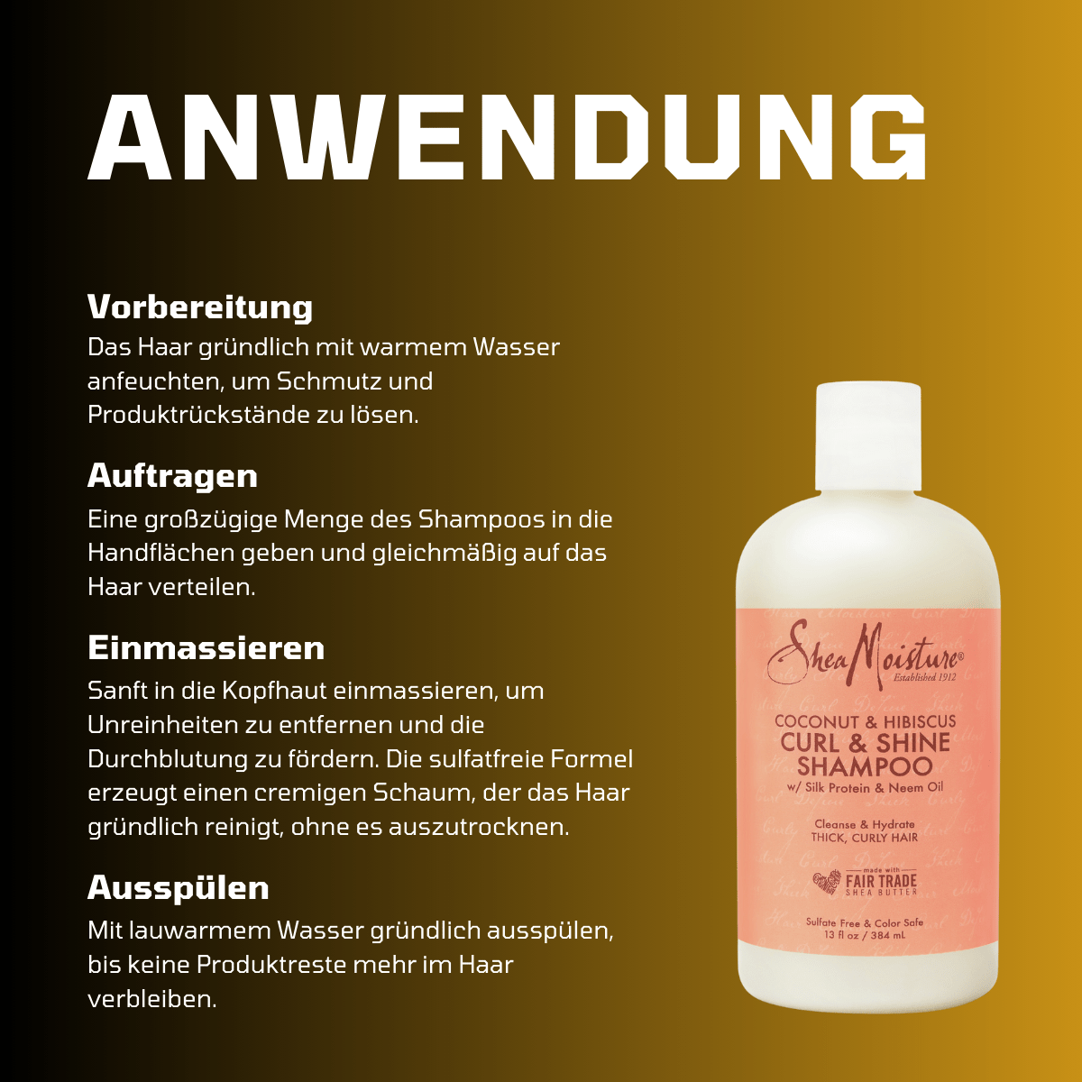 SheaMoisture Coconut & Hibiscus Curl & Shine Shampoo - Meerapa Deutschland
