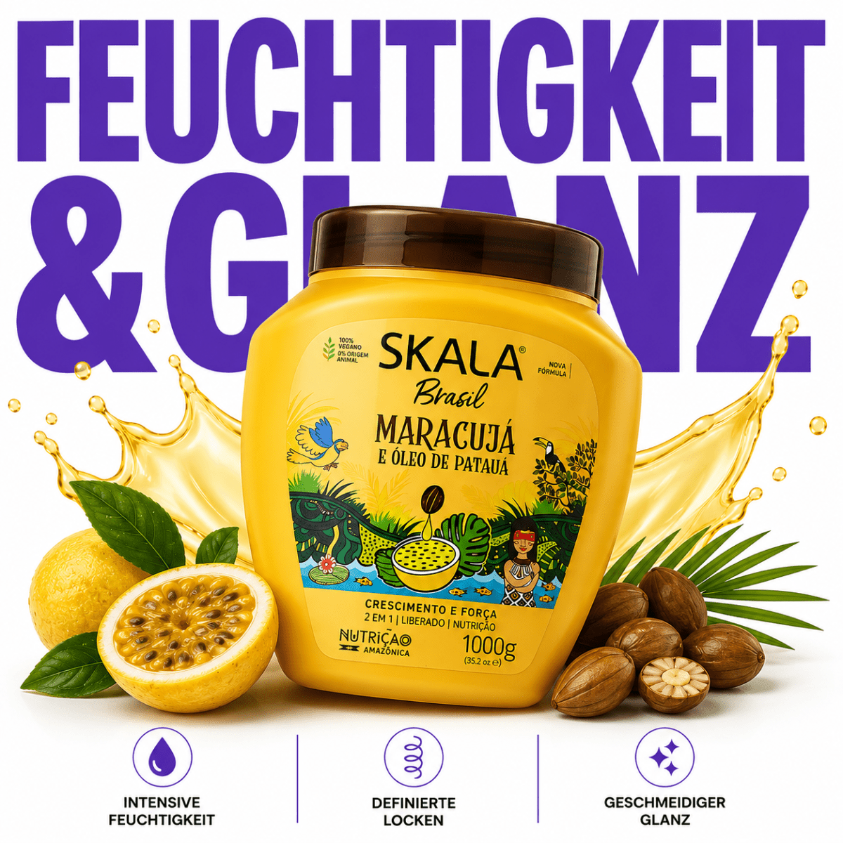 SKALA Brasil Maracujá e Óleo de Patauá 2 in 1 Co-Wash - Meerapa Deutschland