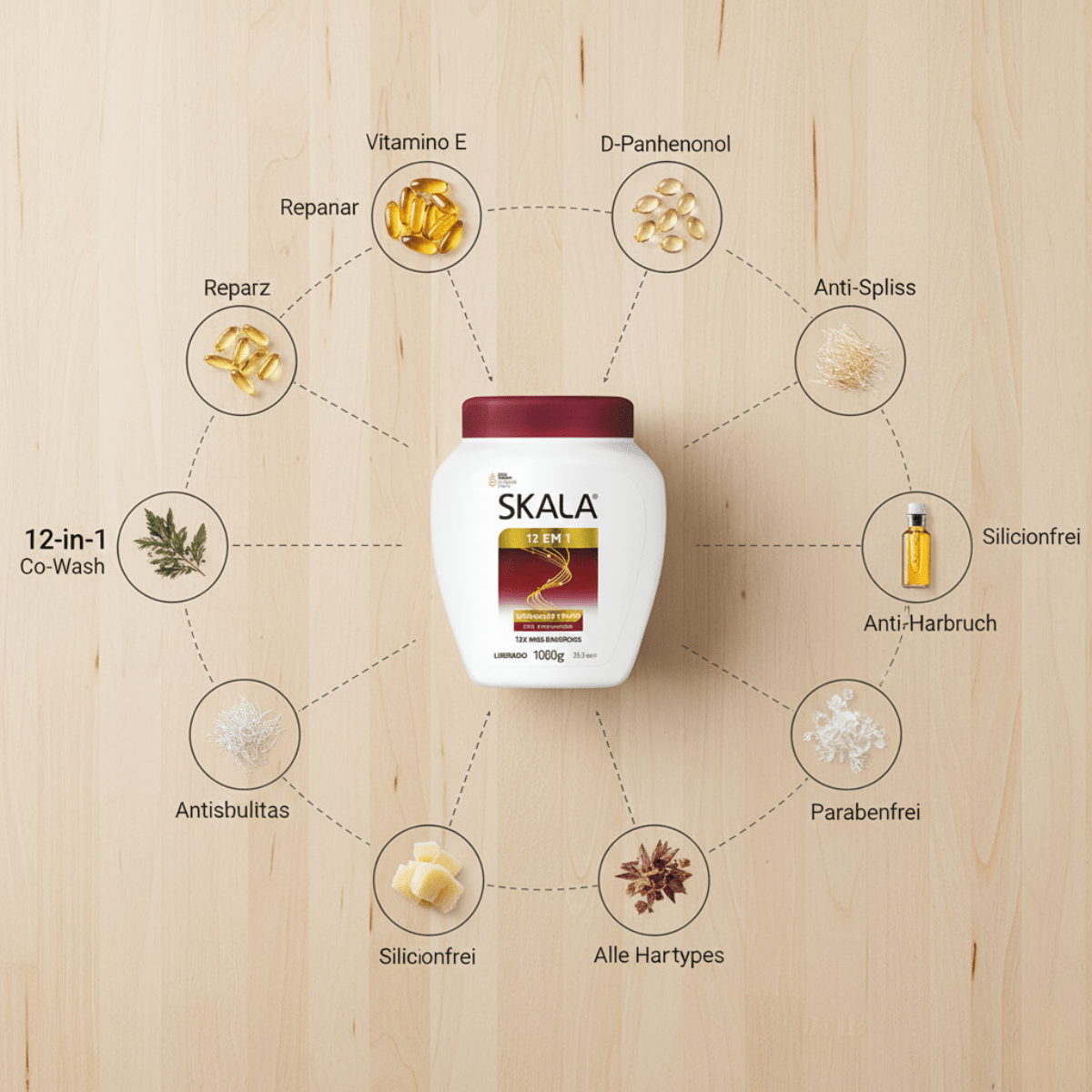 SKALA Brasil Restauração E Brilho 12 em 1 Hair Co - Wash - Meerapa Deutschland