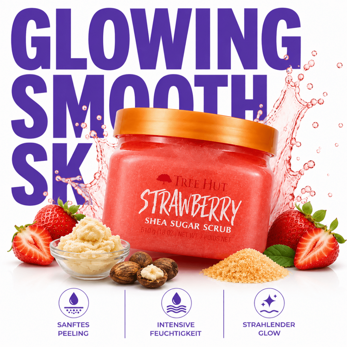 Tree Hut Strawberry Shea Sugar Scrub - Meerapa Deutschland
