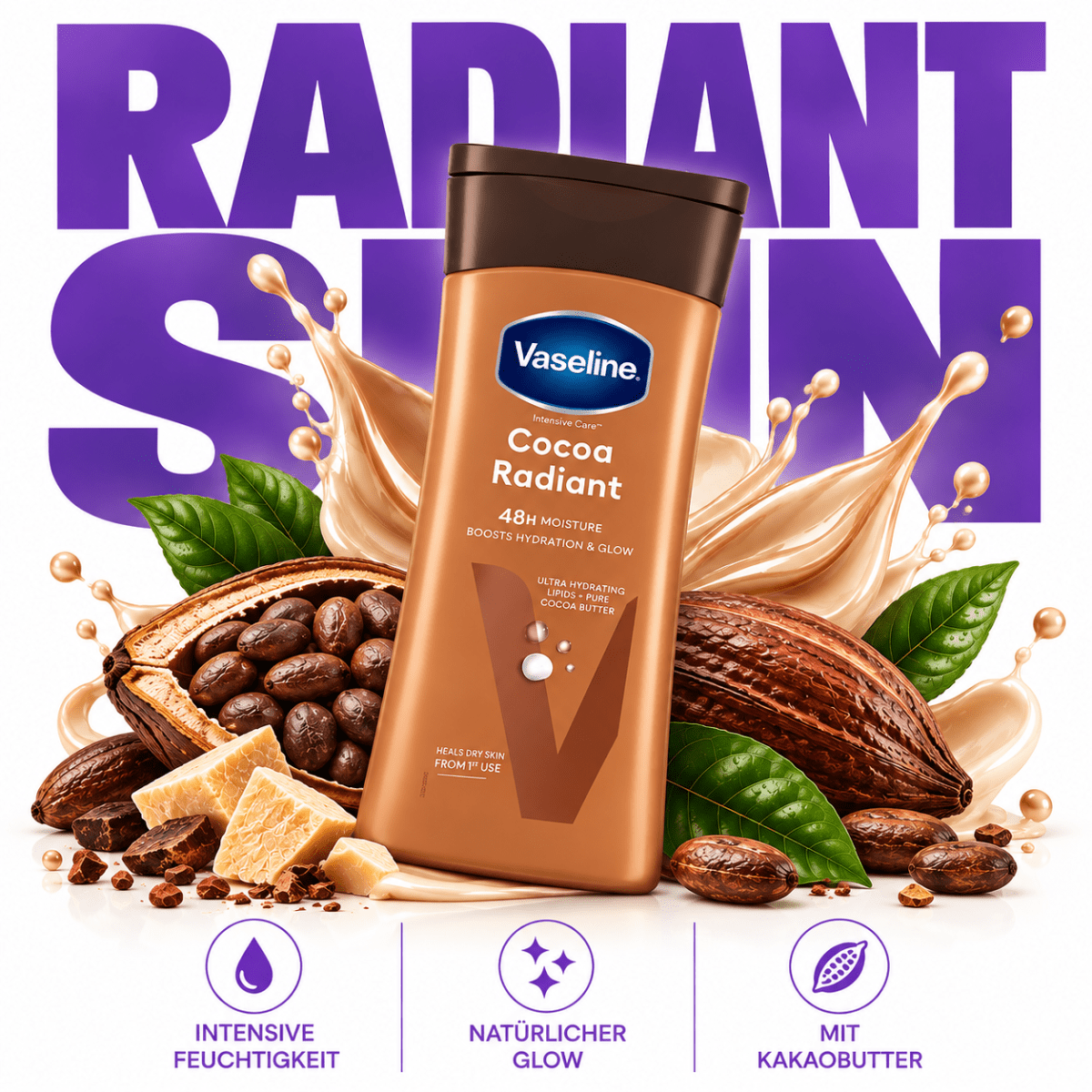 Vaseline® Intensive Care Cocoa Radiant Lotion - 200 ml - Meerapa Deutschland