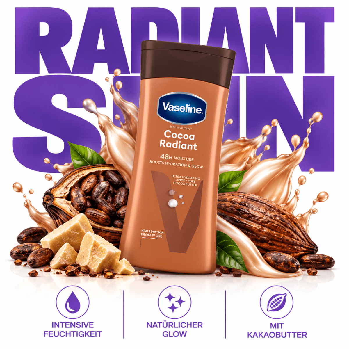 Vaseline® Intensive Care Cocoa Radiant Lotion - 400 ml - Meerapa Deutschland